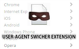 User-Agent Switcher for Chrome使い方